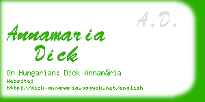 annamaria dick business card